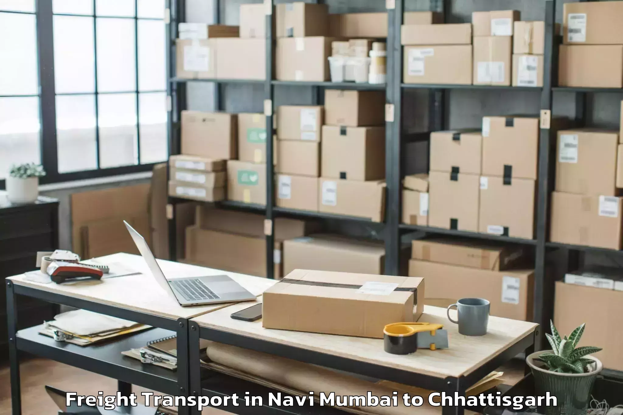 Affordable Navi Mumbai to Rajim Freight Transport